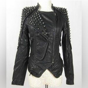 Studded Black Leather Jacket